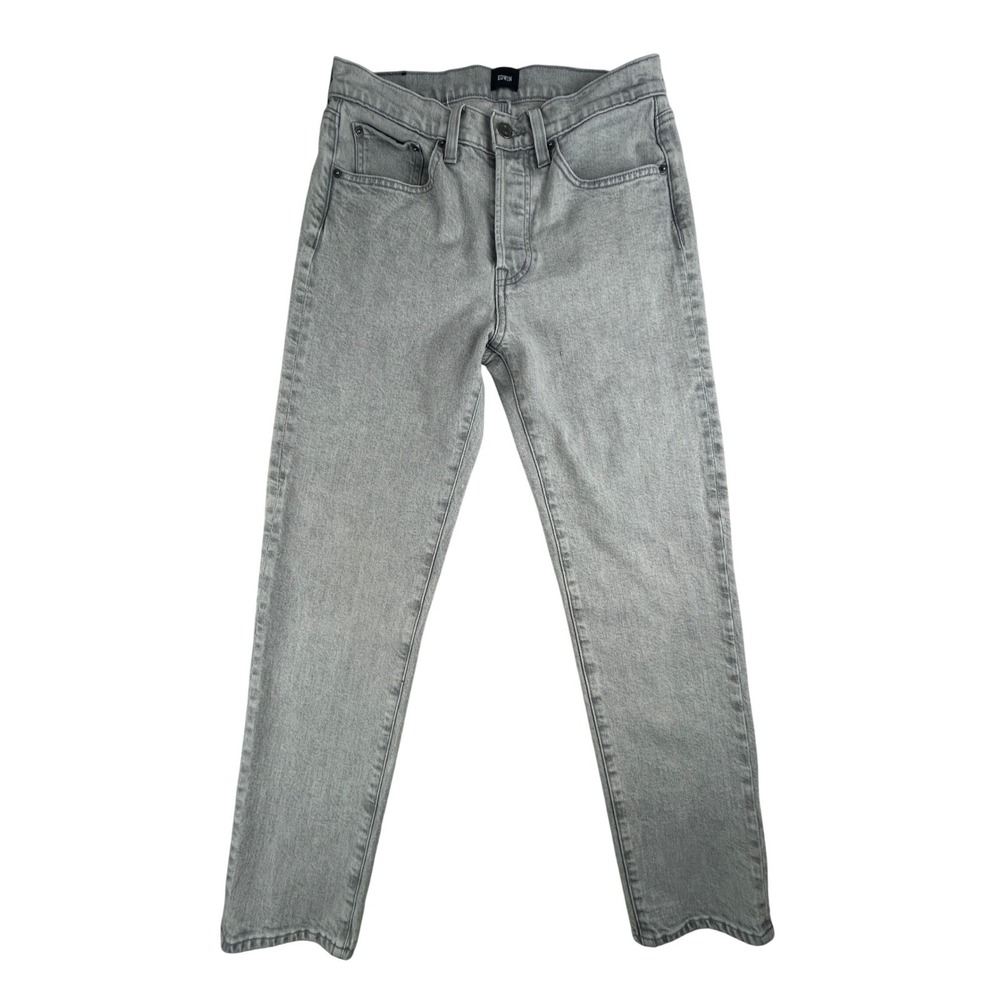 EDWIN Hana Straight Jeans Womens 26 Light Grey Wash Sample Button Fly